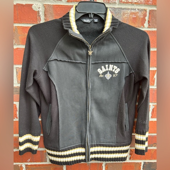 Touch by Alyssa MilanoNew Orleans Saints Full Zip XXL Jacket Black & Gold - Picture 4 of 7
